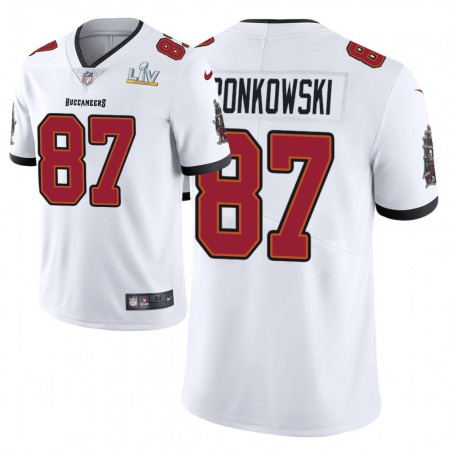 Tampa Bay Buccaneers Tröjor Rob Gronkowski 87 Nike Vit 2021 Super Bowl LV - Herr Tampa Bay Buccaneers Tröjor Rob Gronkowski 87 Nike Vit 2021 Super Bowl LV - Herr